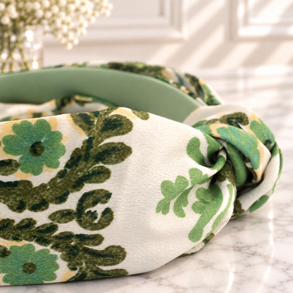 Bright floral knotted headband