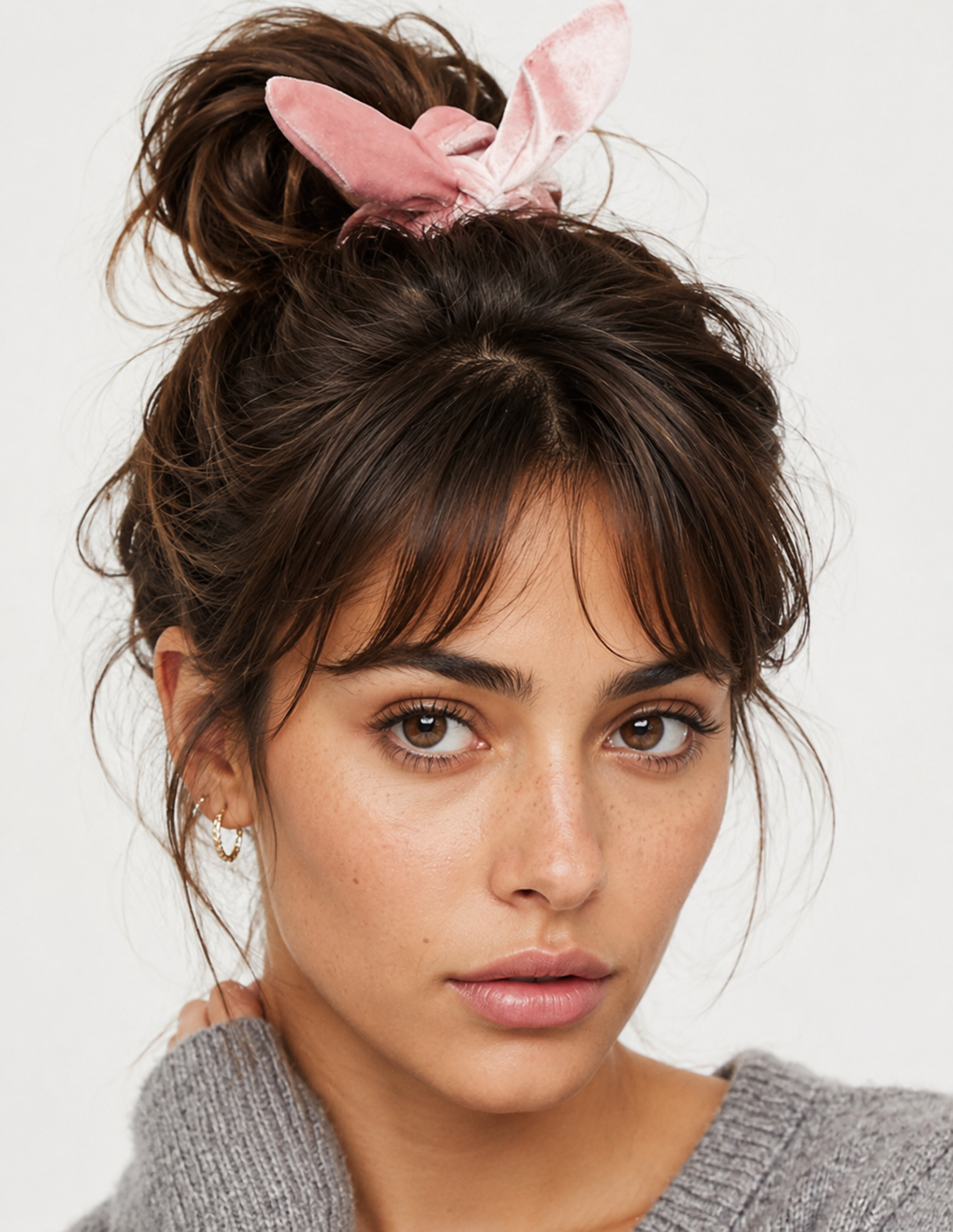 Velvet scrunchies with bow