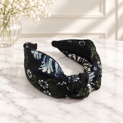 Bright floral knotted headband