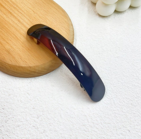 Smooth resin arch rectangle barrette