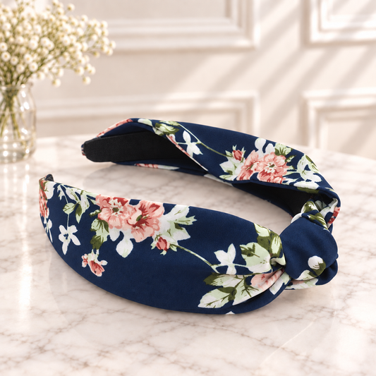 Country floral knotted headband