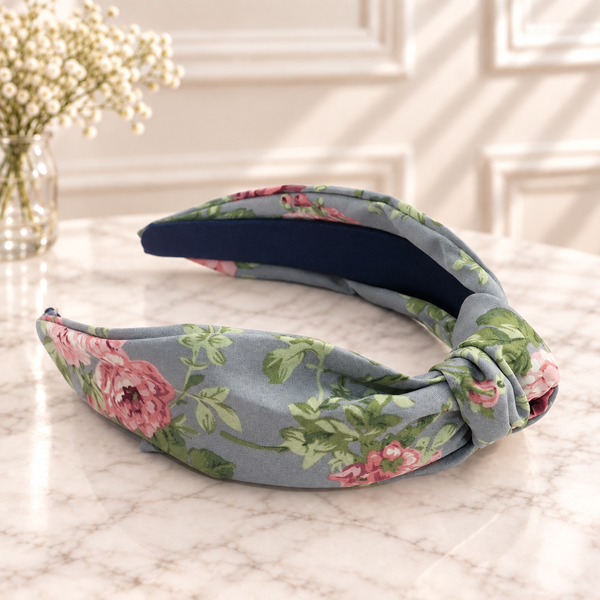 Country floral knotted headband