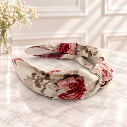 Country floral knotted headband
