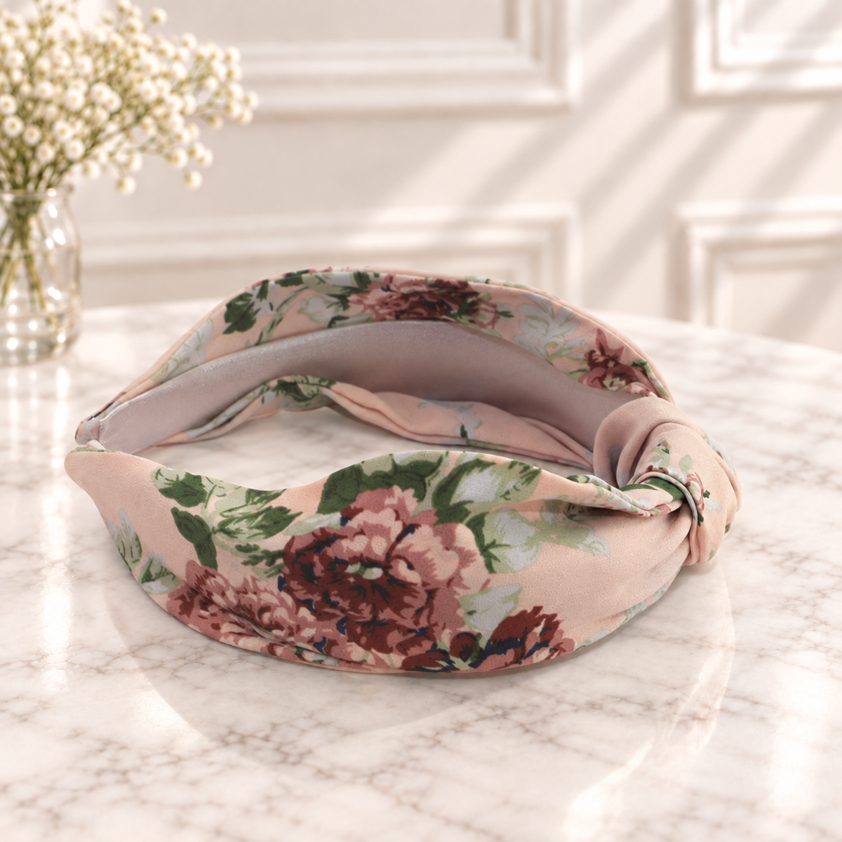 Country floral knotted headband