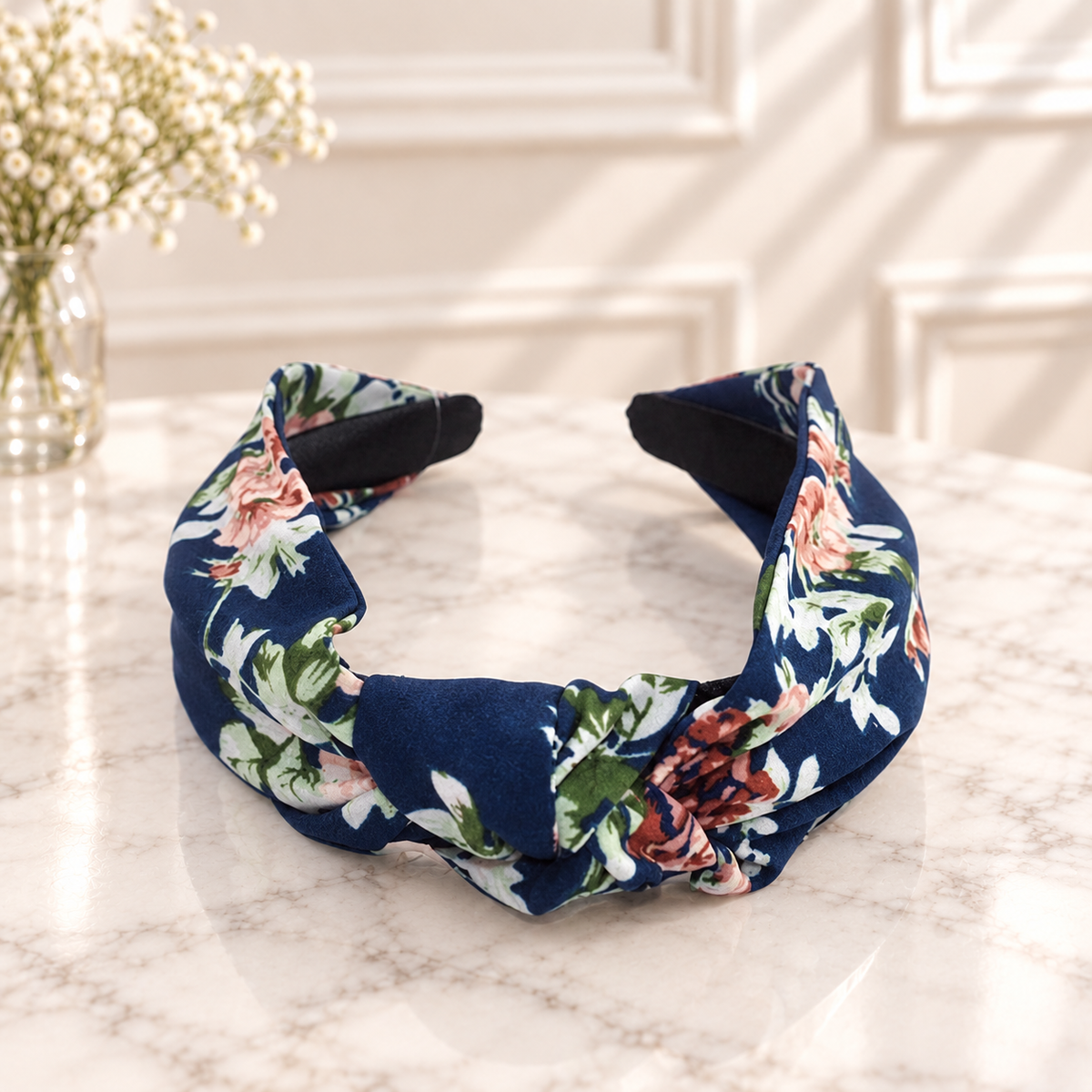 Country floral knotted headband