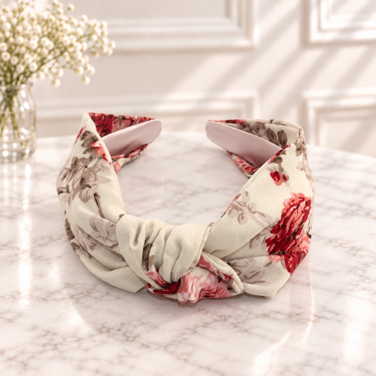 Country floral knotted headband