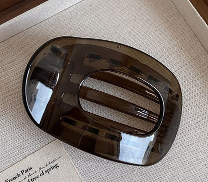 Oval flat hair claw