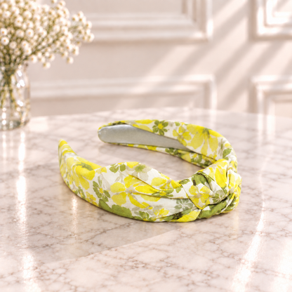 Liberty cotton floral knotted headband