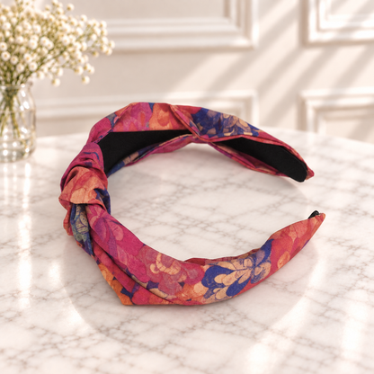 Liberty cotton floral knotted headband