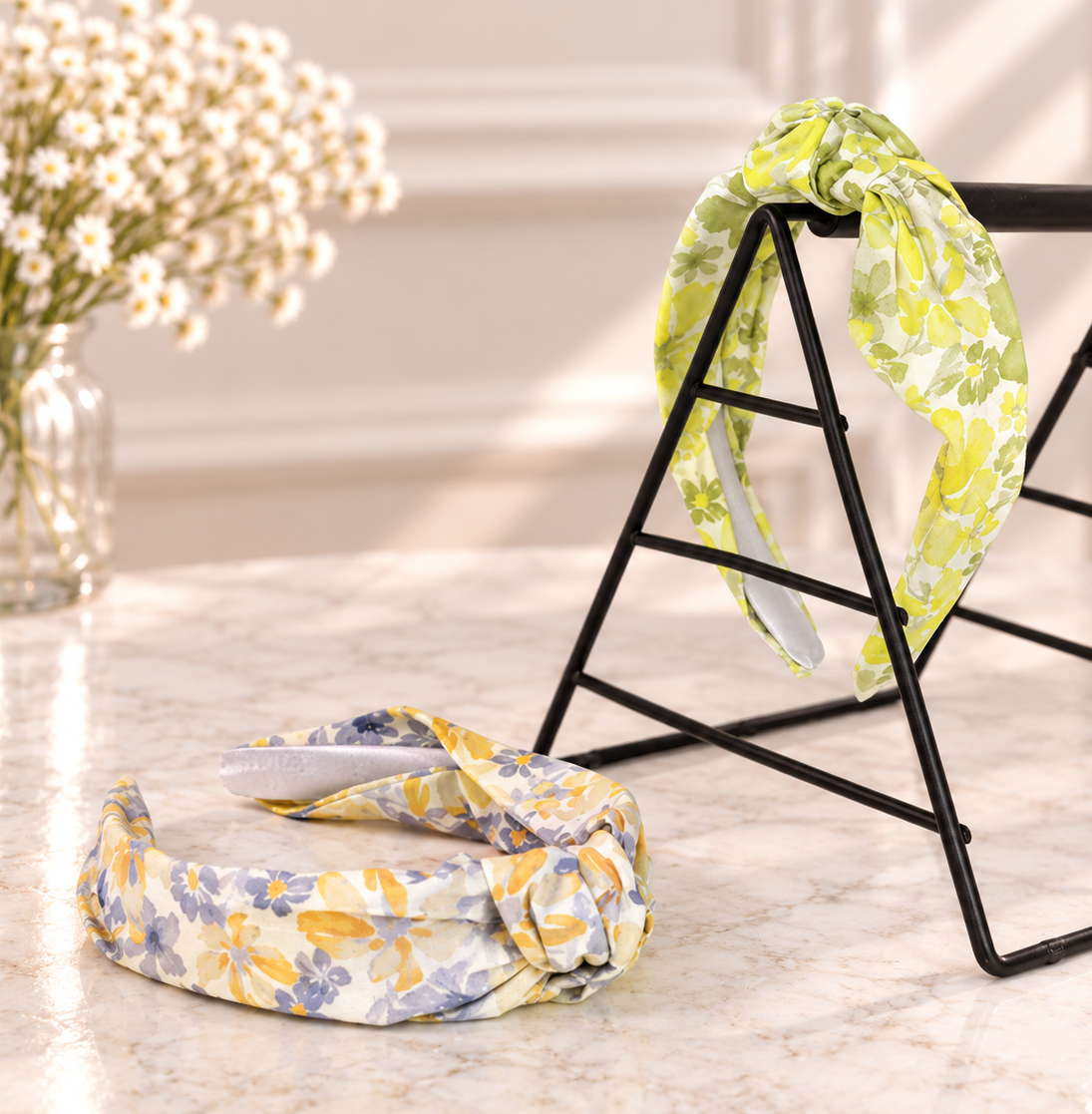 Liberty cotton floral knotted headband