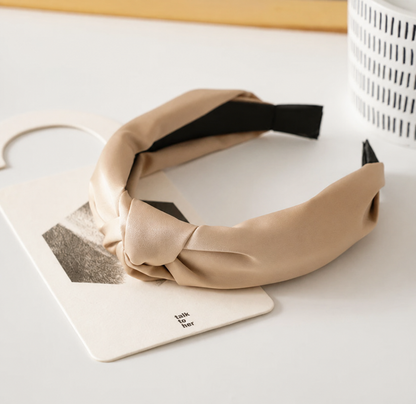 Matte satin knotted headband
