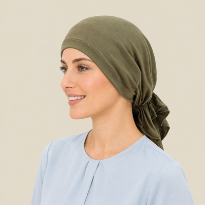 Jersey hair cap with tail