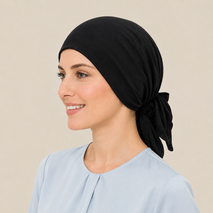 Jersey hair cap with tail