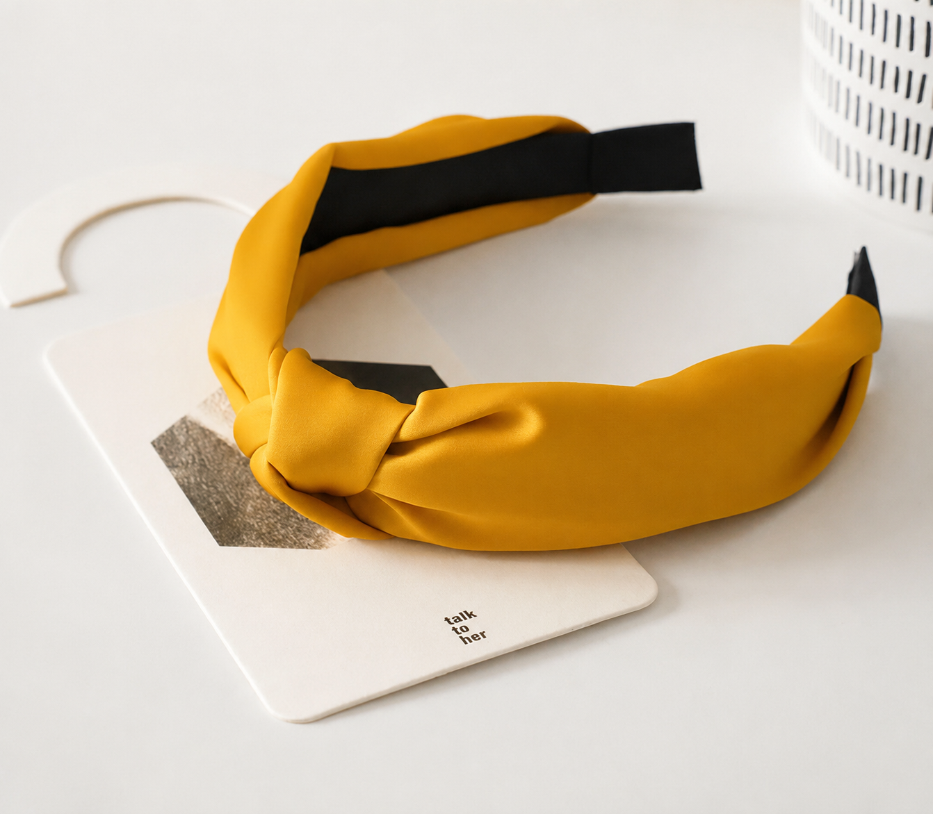 Matte satin knotted headband