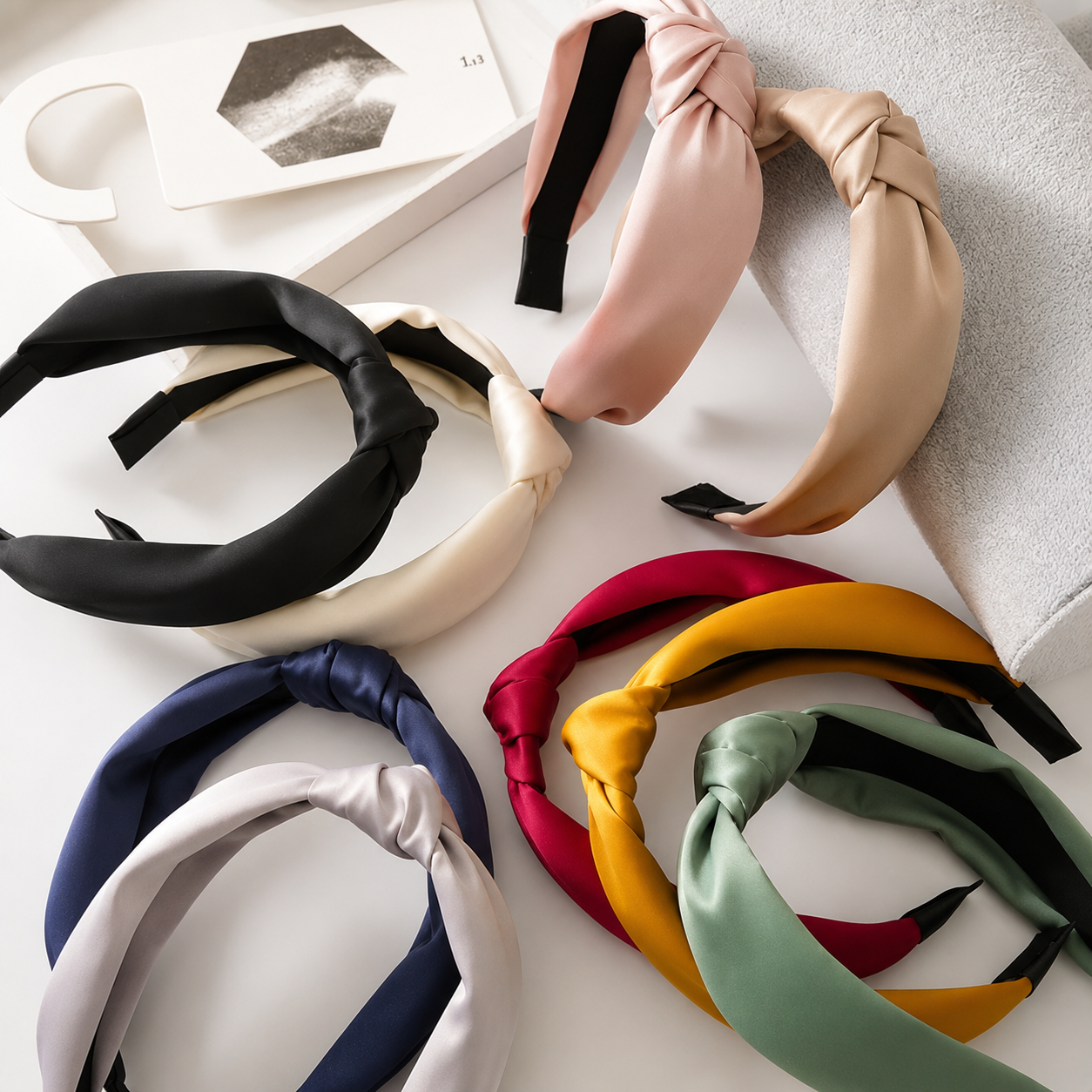 Matte satin knotted headband