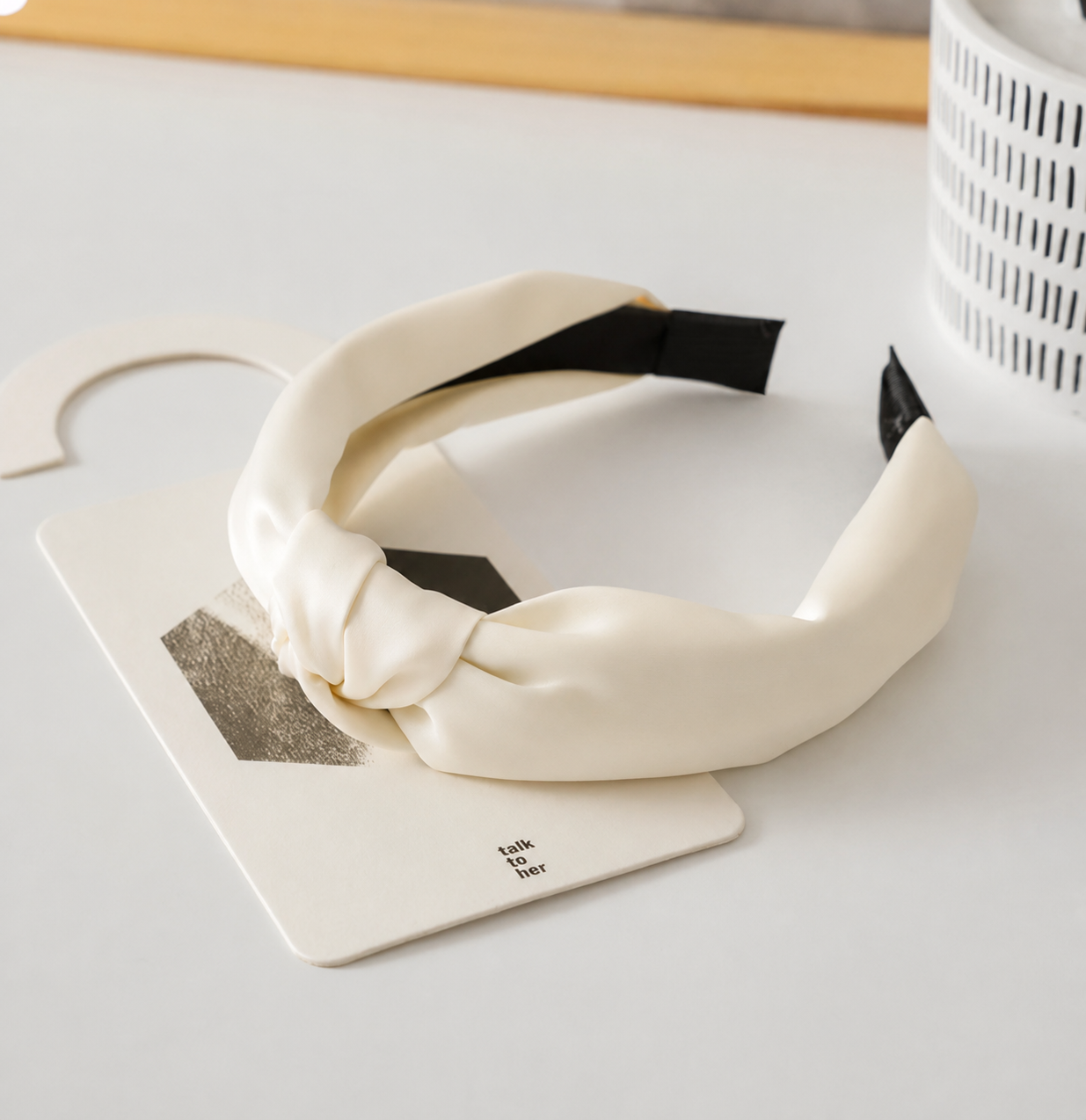 Matte satin knotted headband