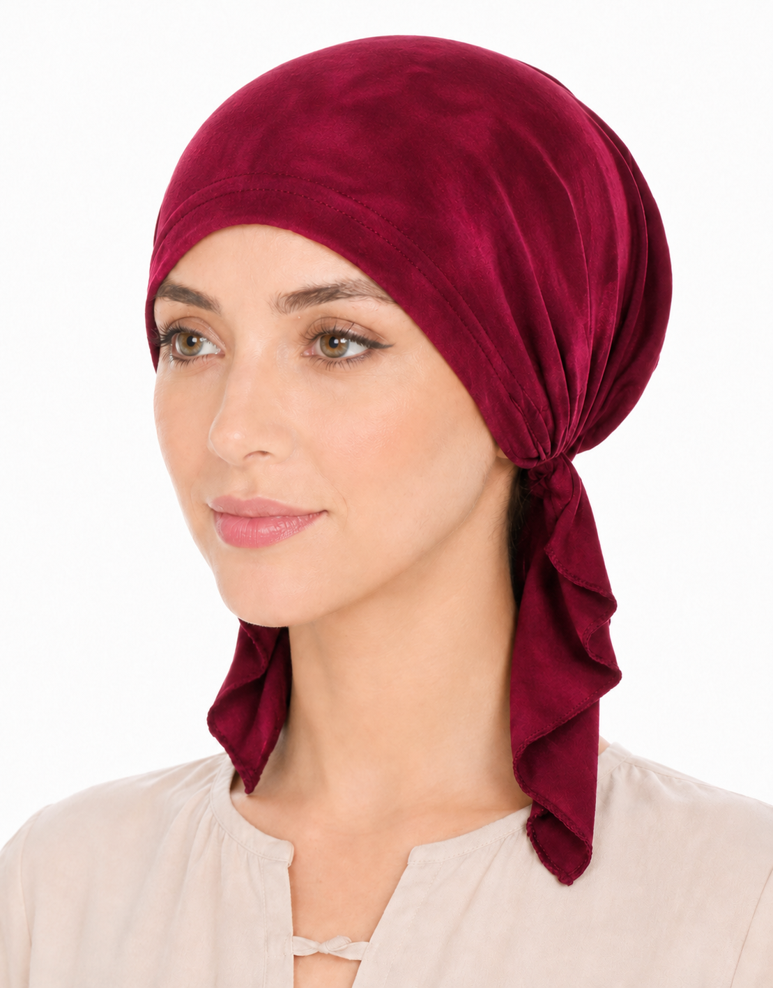 Tie-dye hair cap with tail