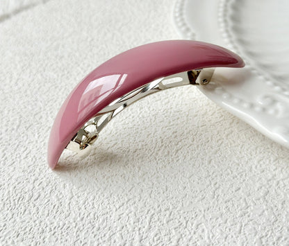 Oval acrylic hair barrette
