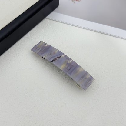 Rectangle resin hair barrette