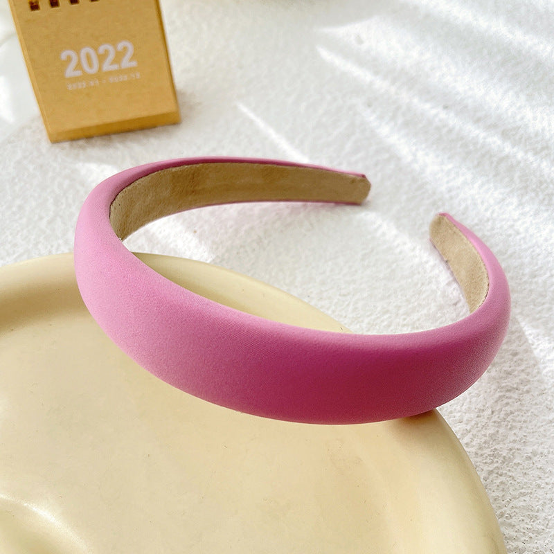 2.5cm wide plain colour thinly padded headband