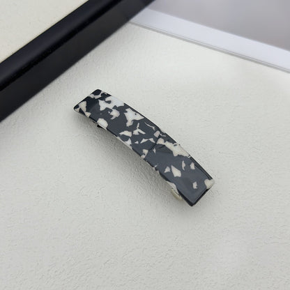 Rectangle resin hair barrette