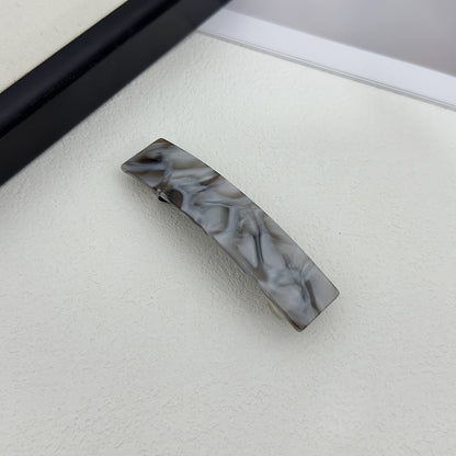 Rectangle resin hair barrette