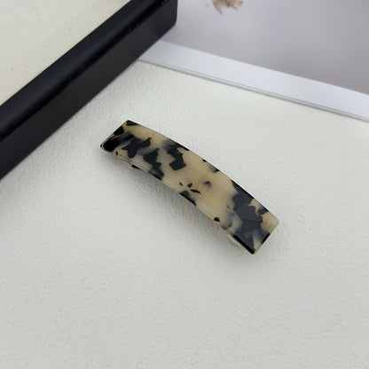 Rectangle resin hair barrette