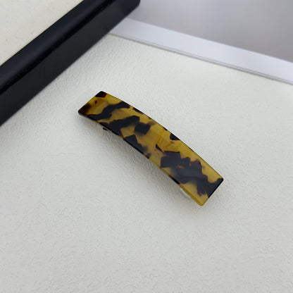 Rectangle resin hair barrette