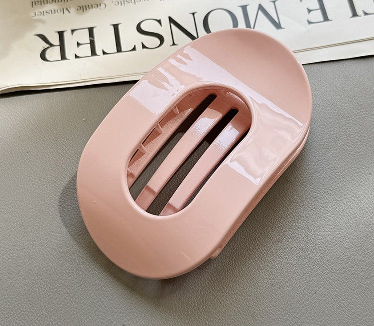 Large oval flat hair claw