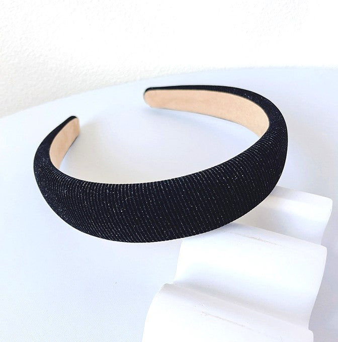 Corrugated glossy velvet headband