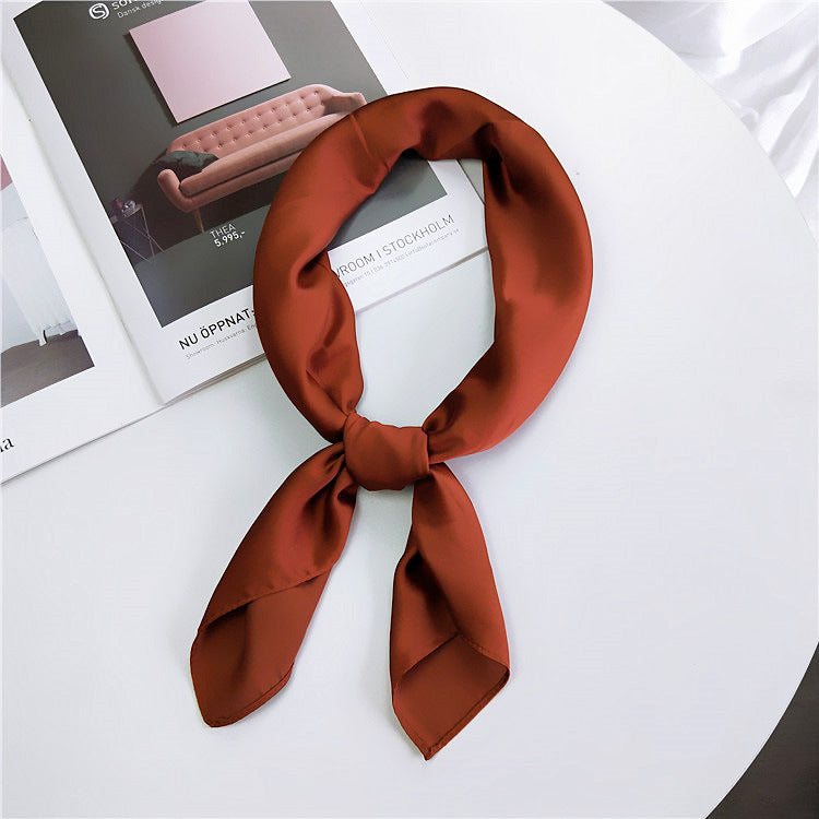 Plain colour square scarf