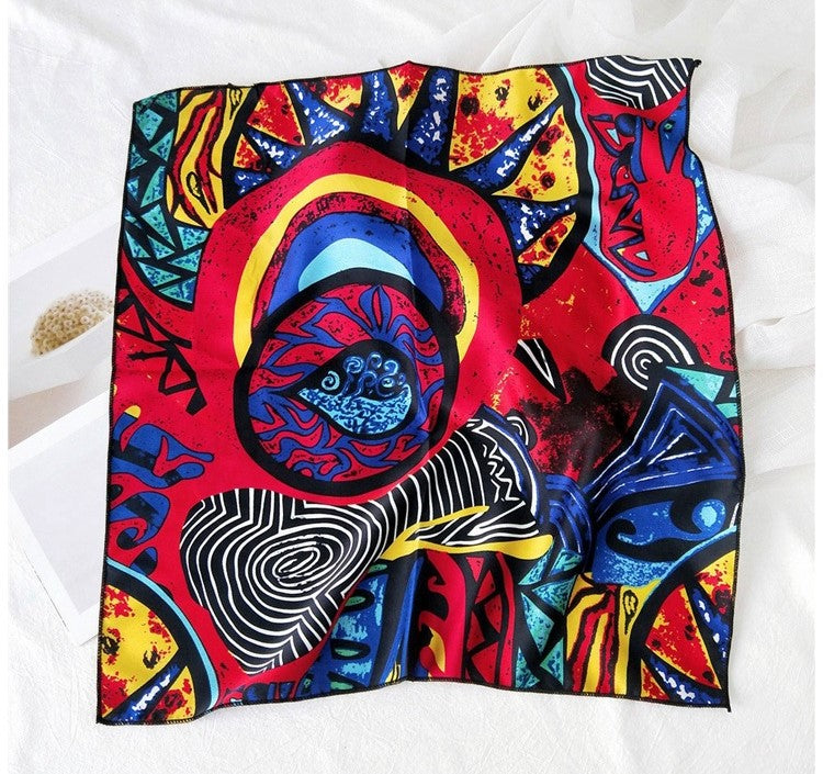 Multicoloured square scarf