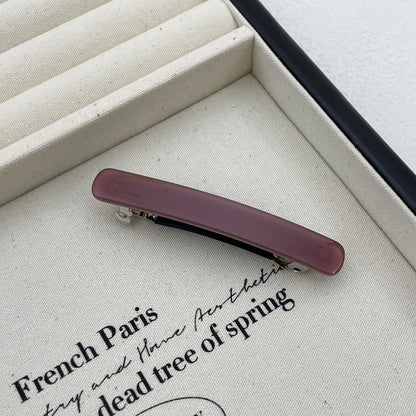 Small resin plain hair barrette