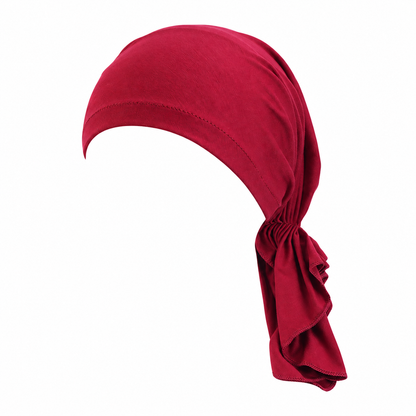 Jersey hair cap with tail