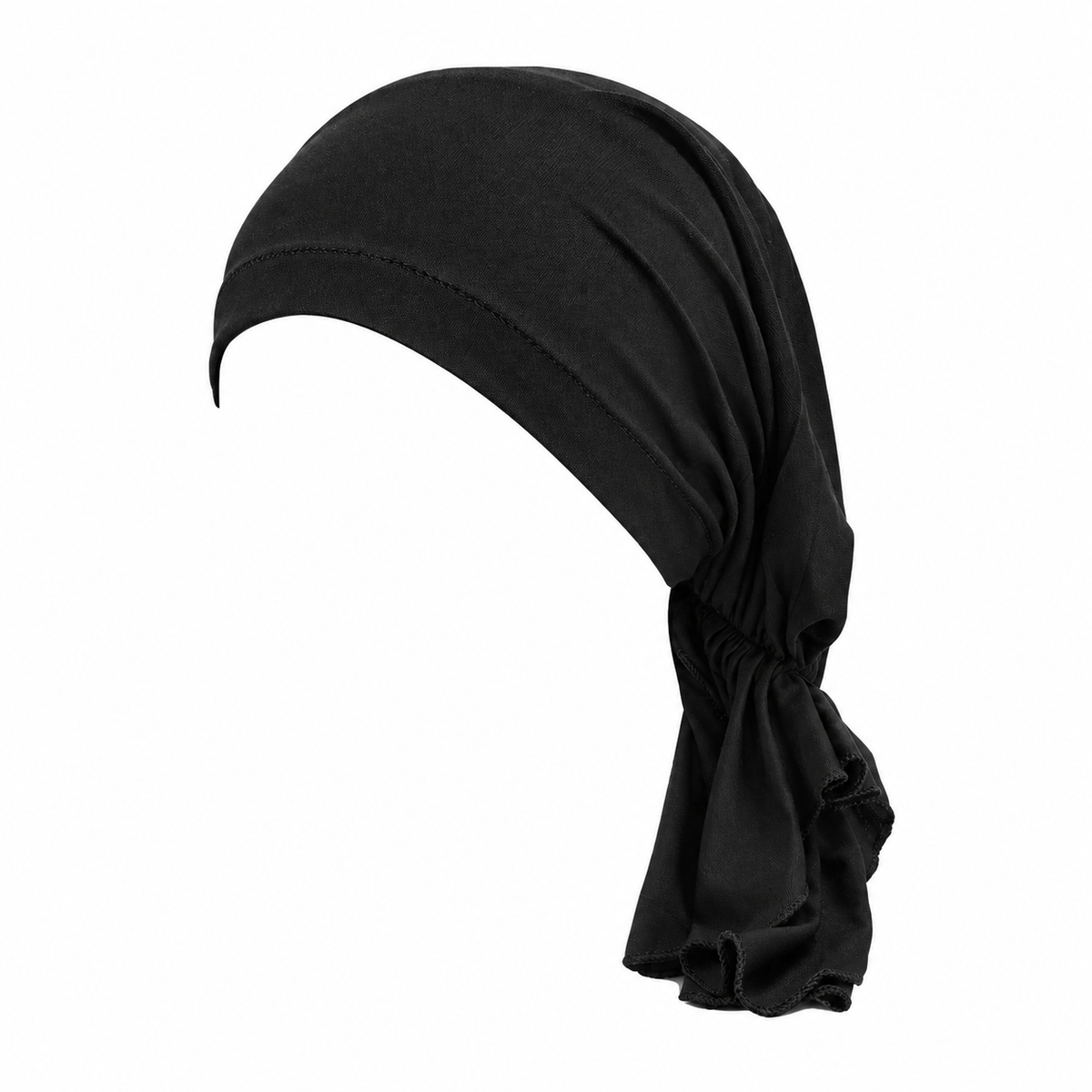 Jersey hair cap with tail