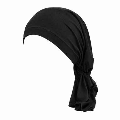 Jersey hair cap with tail
