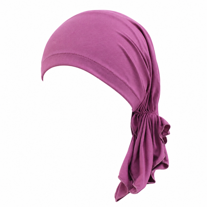 Jersey hair cap with tail