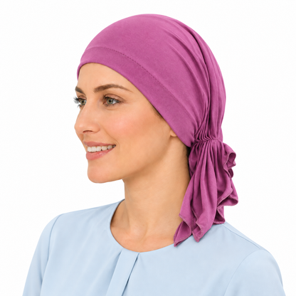 Jersey hair cap with tail