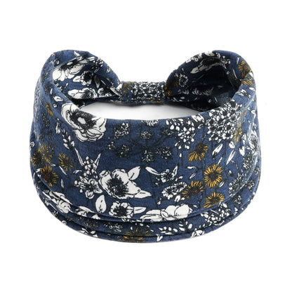 Country flowers print 2-way bandanna hair band