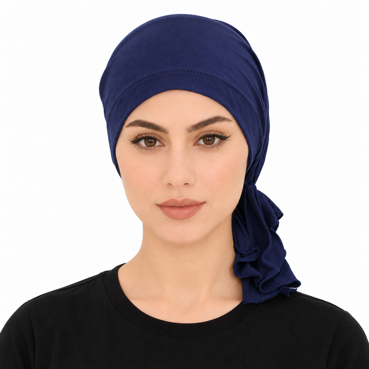 Jersey hair cap with tail