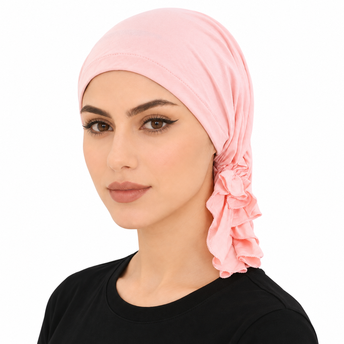 Jersey hair cap with tail