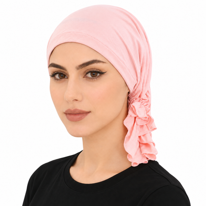 Jersey hair cap with tail
