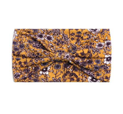 Country flowers print 2-way bandanna hair band