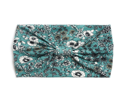 Country flowers print 2-way bandanna hair band