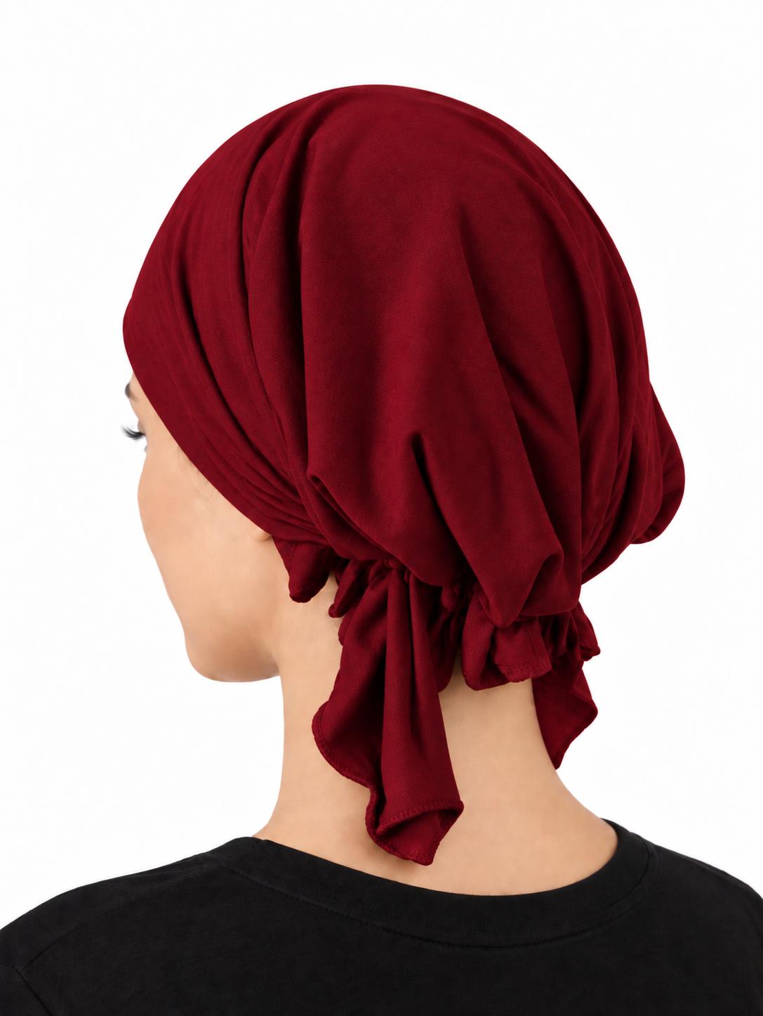 Jersey hair cap with tail