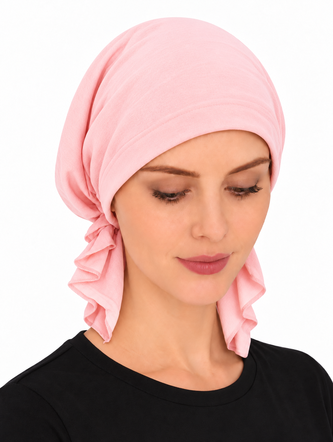 Jersey hair cap with tail