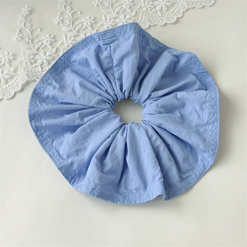 Over-size stitched edge chiffon scrunchies