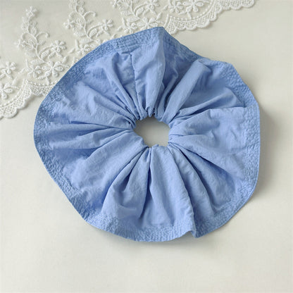 Over-size stitched edge chiffon scrunchies