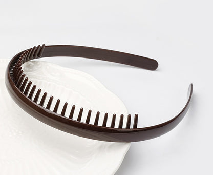 Resin slim headband with teeth