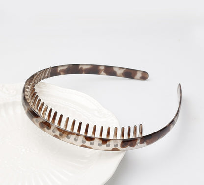 Resin slim headband with teeth